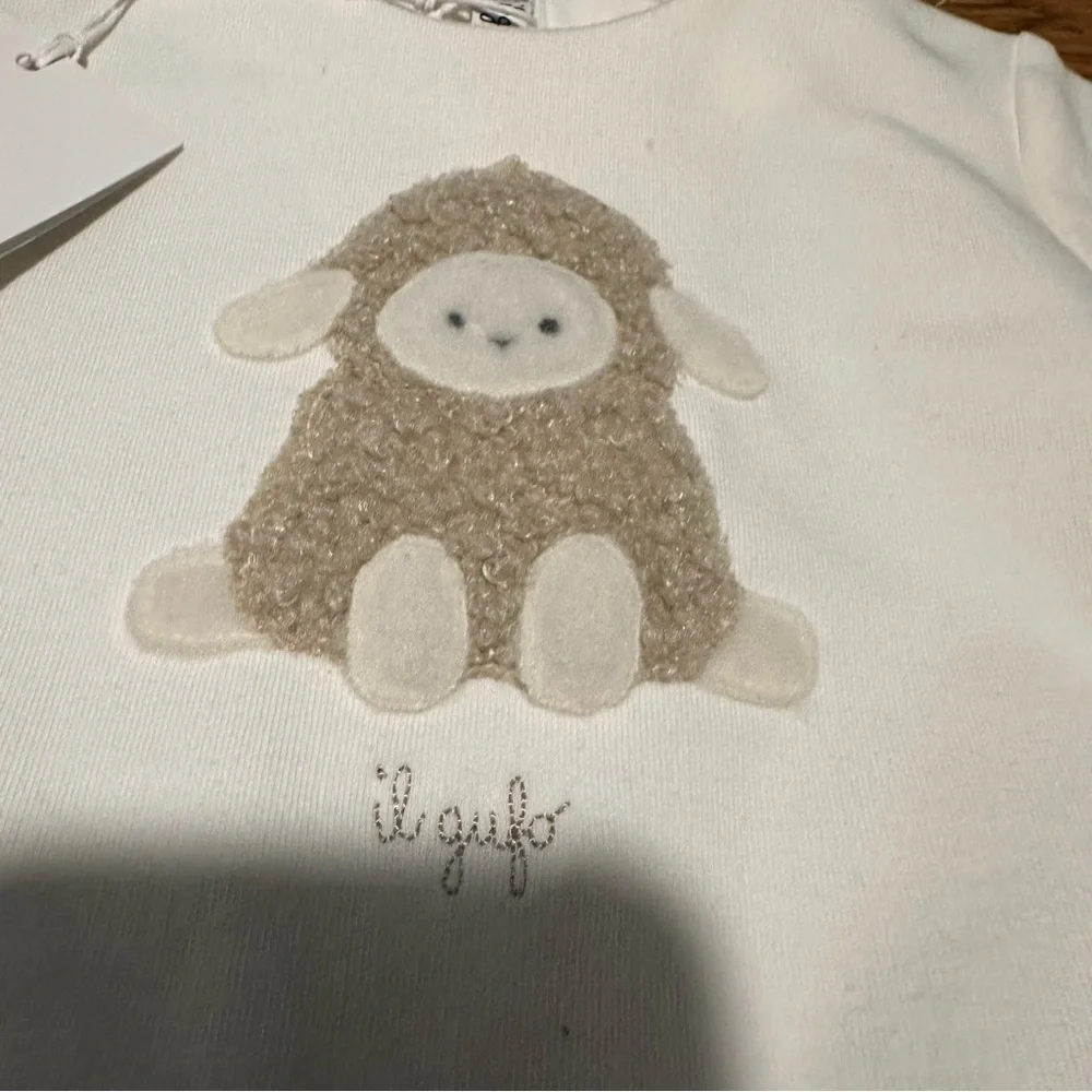 il Gufo Cream Baby lined Shorts & Top set size 9M Baby boy girl NWT